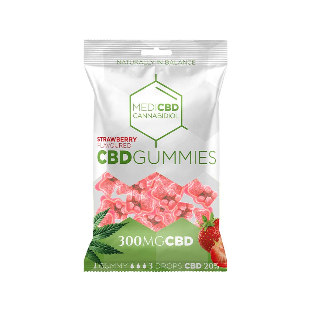 MediCBD Gummy Bears de Morango com CBD - 300mg