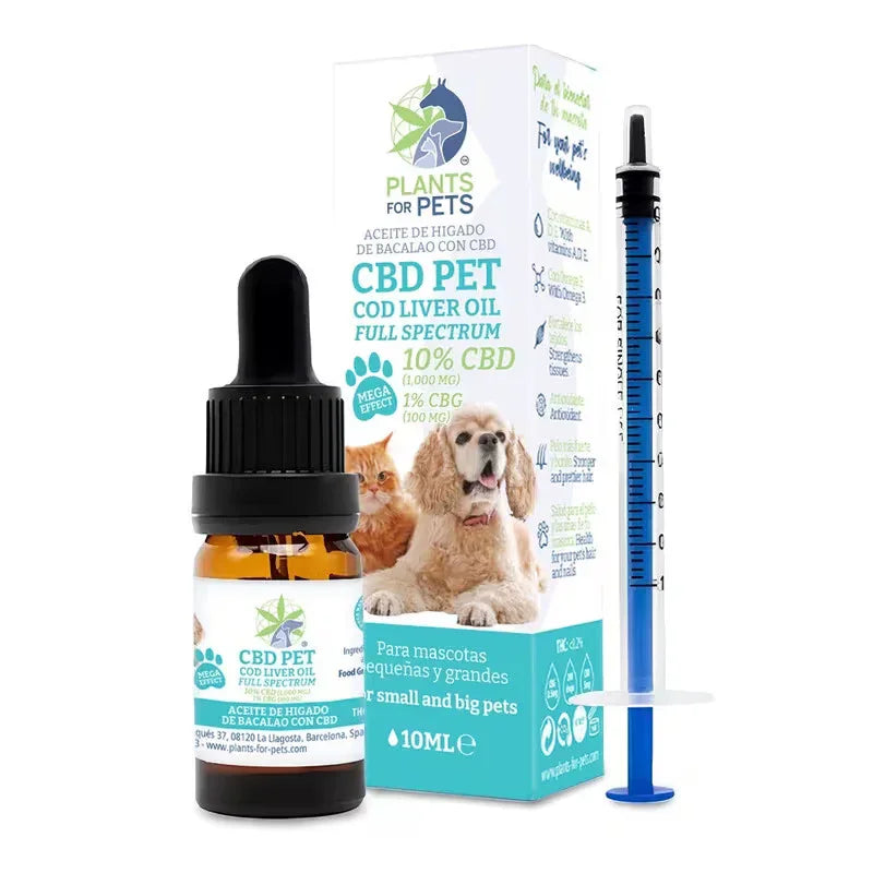 Óleo de CBD Full Spectrum 10% CBD e 1% CBG para Animais - 10ml