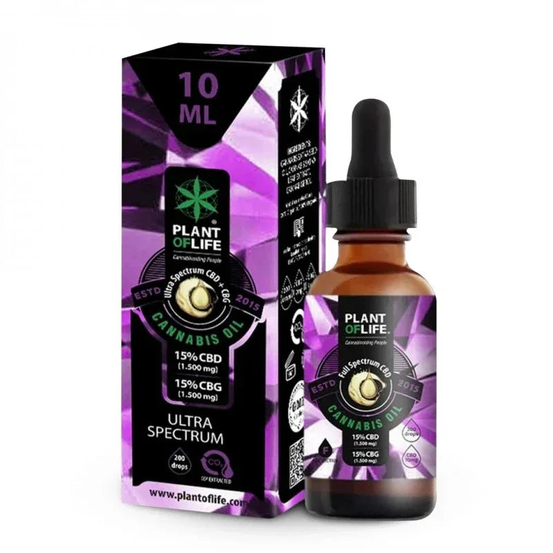 Óleo Ultra Spectrum 15% CBD + 15% CBG – 10ml
